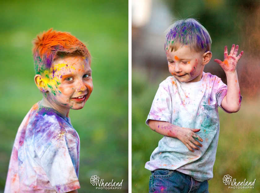 Kids Powdered Paint War