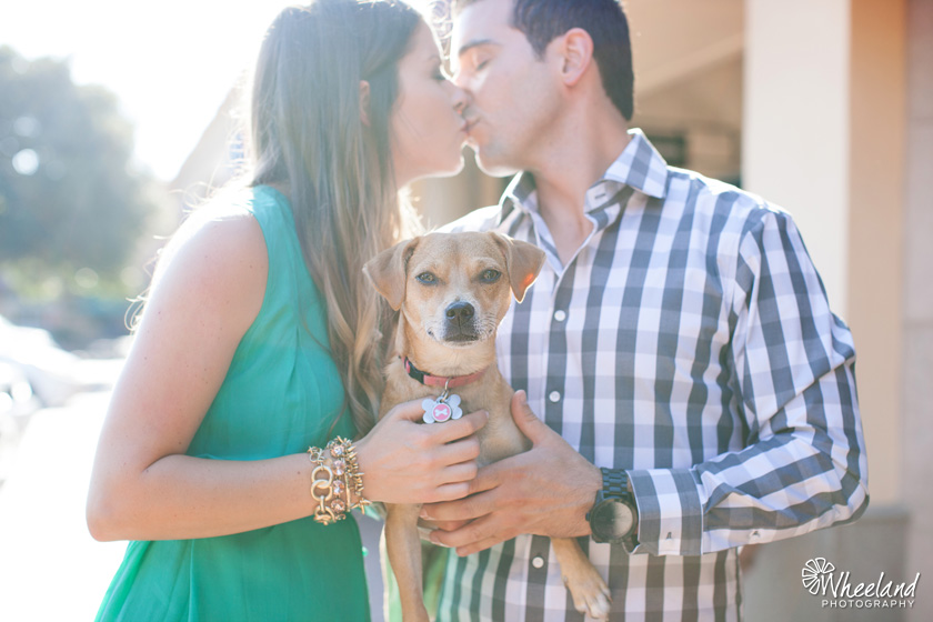 Engagement Photos with dog Newport Beach