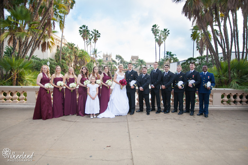 San Diego Balboa Park Wedding Armed Forces Navy Army