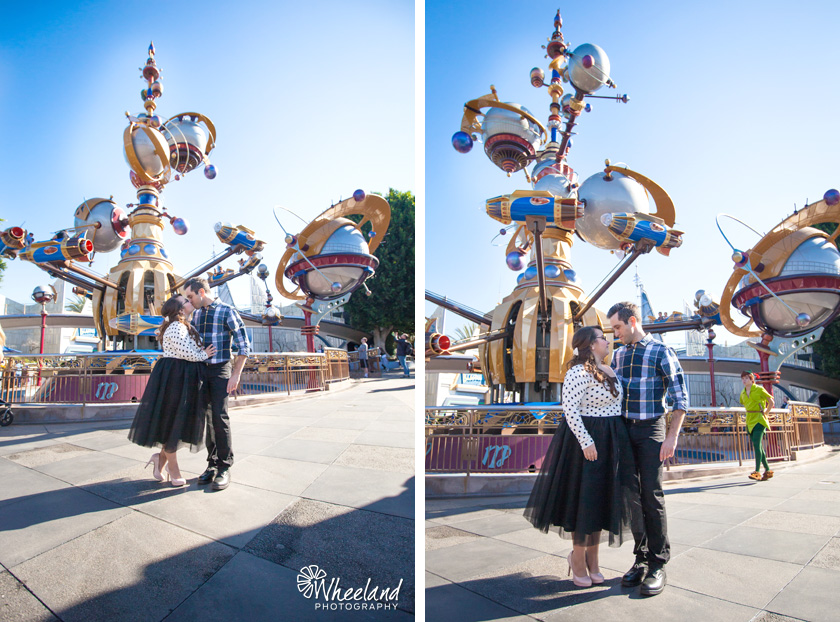 Disneyland Engagement Photos Tomorrowland Peter Pan