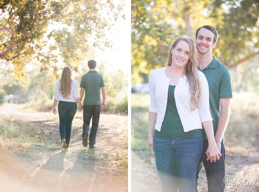 Engagement Photos with dog at irvine regional park