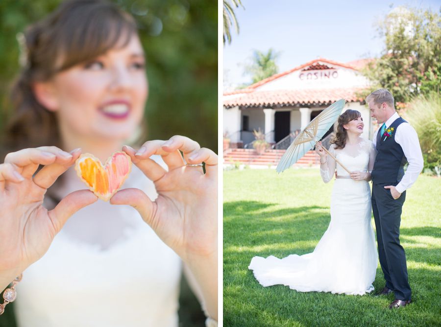 The Casino San Clemente Watercolor Wedding Featured on Artfully Wed