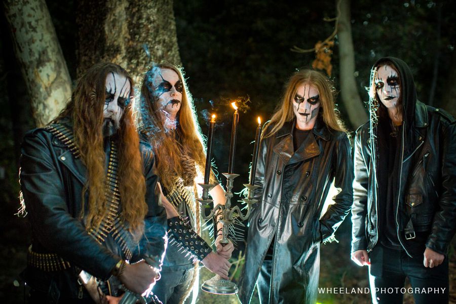 Couple Encounters a Black Metal Band in Woods During Engagement Shoot