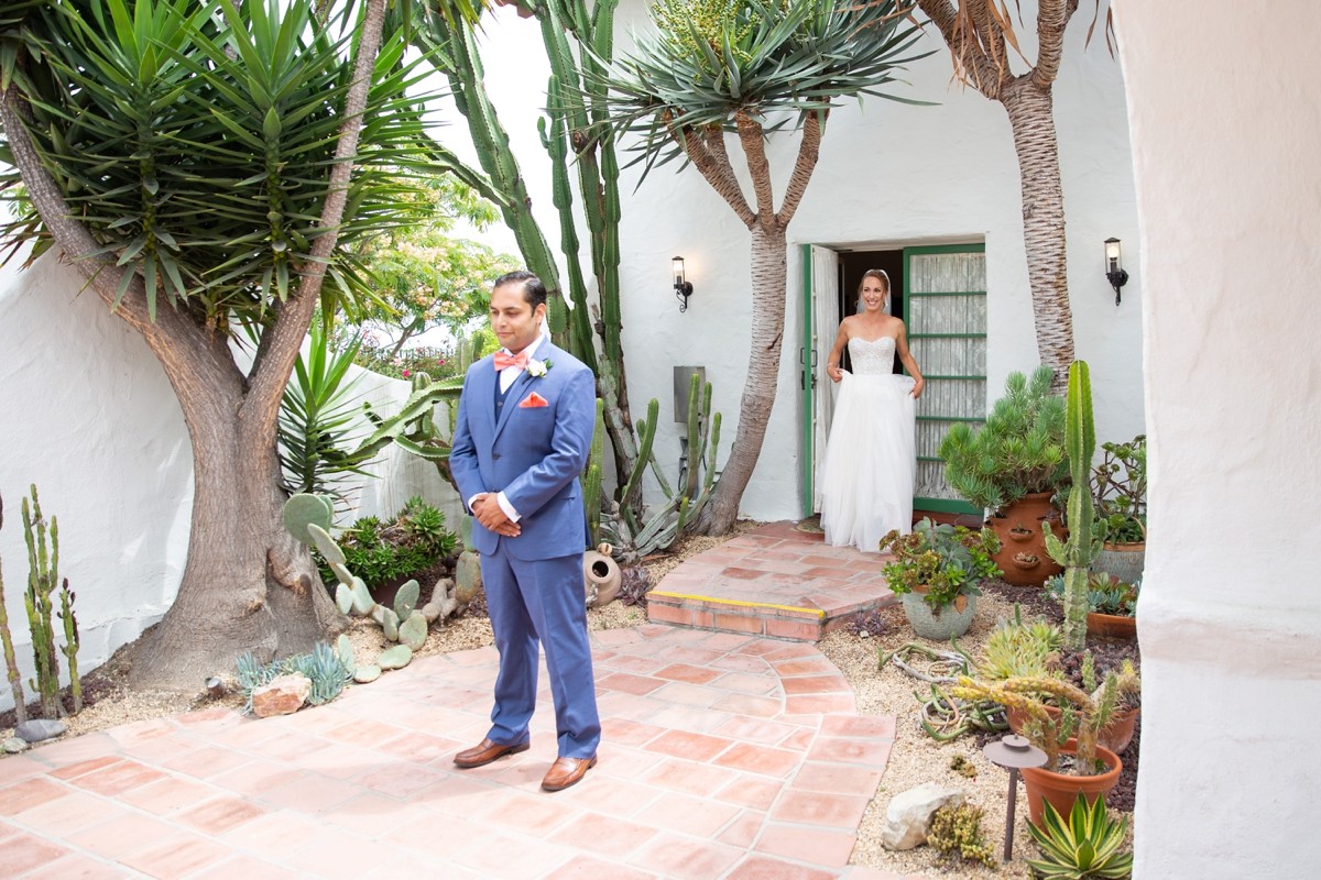 Casa Romantica San Clemente Wedding First Look